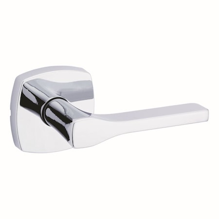 Kwikset Tripoli Lever with Midtown Rose Passage Door Lock with 6AL Latch and RCS Strike Bright Chrome Finish 720TPLMDT-26